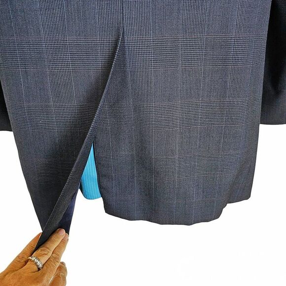 Vintage Polo University Club by Ralph Lauren Wool Suit Jacket Windowpane Size 40 - Picture 3 of 9
